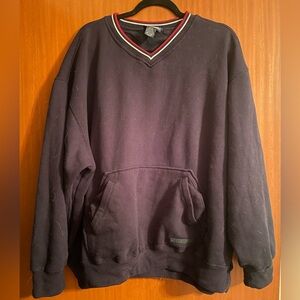 Men's Navy Sweater with V-Neck